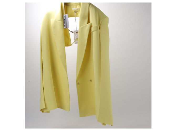 Autre Marque Alessandro Vigilante gelber Blazer mit passendem Bra-Top, Größe 44/40 IT - Ansicht 8