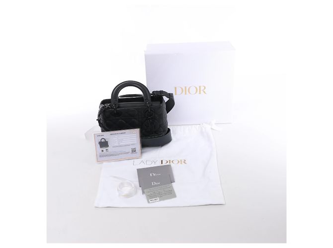 Christian Dior Lady Dior Leder 2Way Handtasche in Black - Ansicht 11