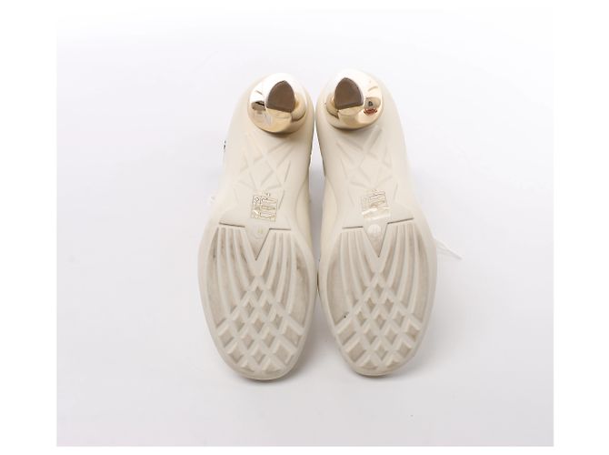 Christian Dior D-ZENITH Stiefeletten aus Leder x Stoff in Ivory, Größe EU 37 - Ansicht 8