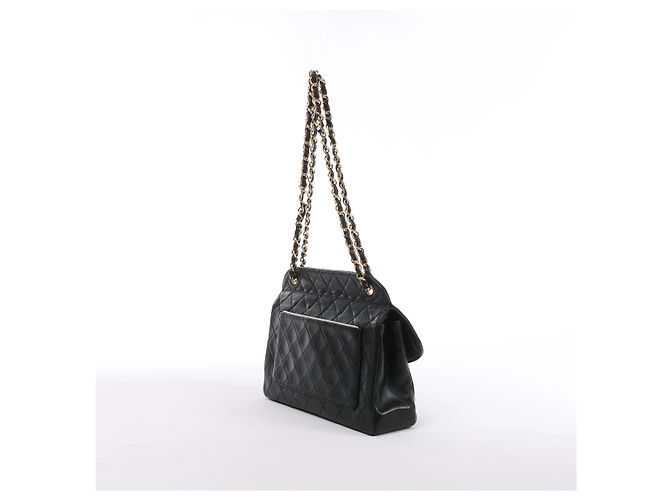 Borsa a tracolla Chanel Limited Edition Paris Double Flap in pelle matelassé con catena, Nero - vista 3