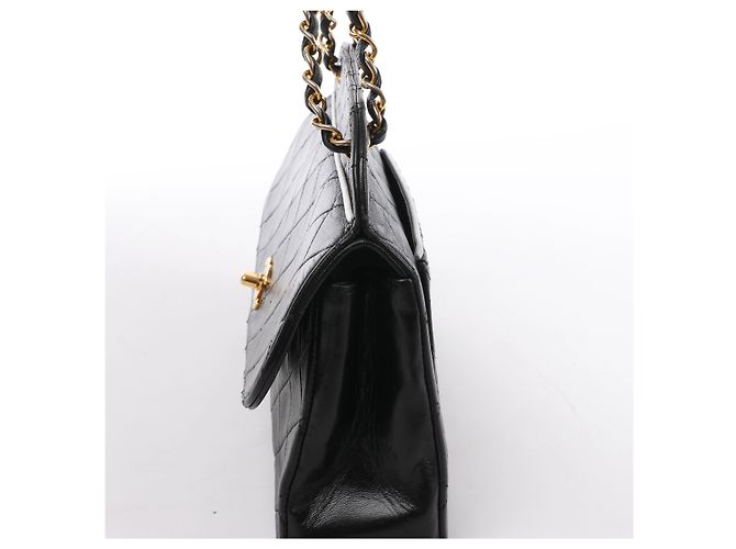 Borsa a tracolla Chanel Limited Edition Paris Double Flap in pelle matelassé con catena, Nero - vista 5