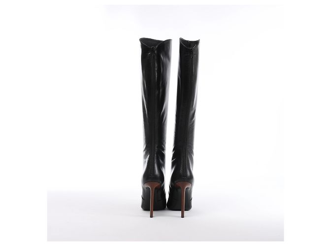Autre Marque Saint Laurent Paris Tom Knee Lederstiefel in Schwarz 731546, Größe EU 36 - Ansicht 6