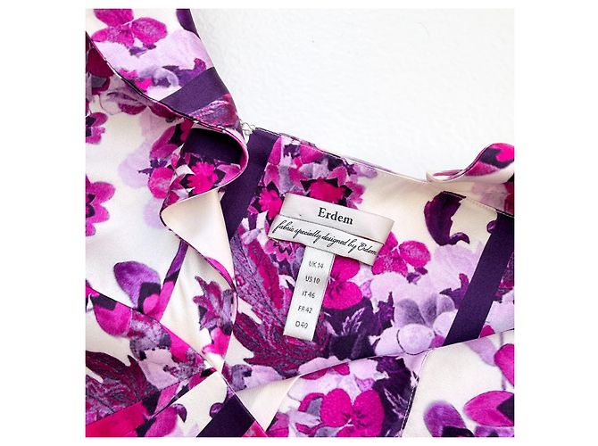 Erdem Seidenkleid mit Blumenprint - Ansicht 6