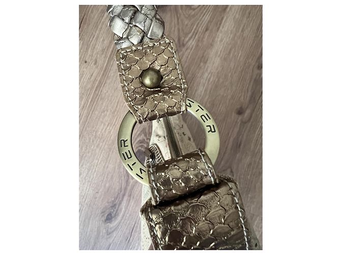 Autre Marque Lancaster Borsa baguette in tela monogramma beige e marrone - vista 5