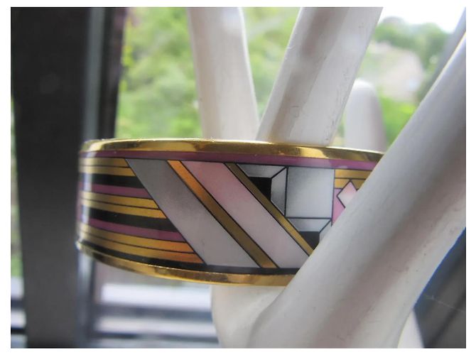 Autre Marque Bracciale rigido Michaela Frey Team motivo geometrico oro - vista 10