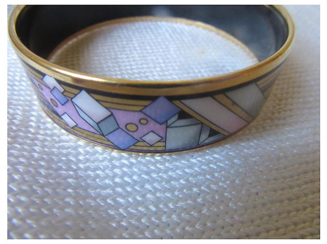 Autre Marque Bracciale rigido Michaela Frey Team motivo geometrico oro - vista 3