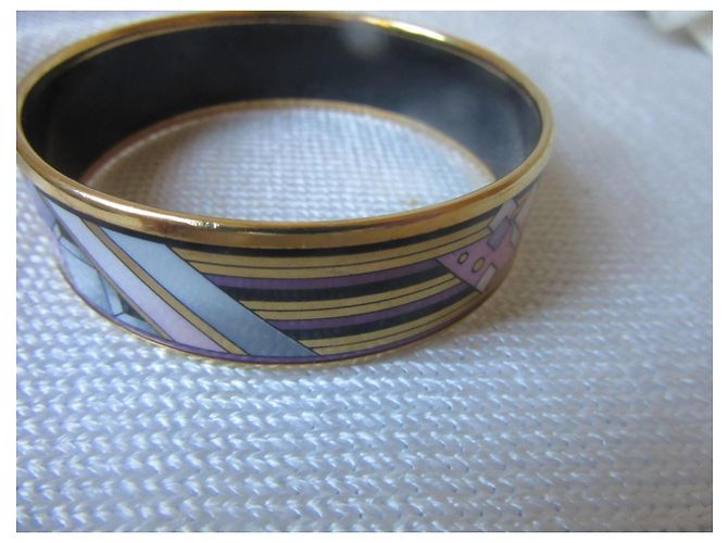 Autre Marque Bracciale rigido Michaela Frey Team motivo geometrico oro - vista 4