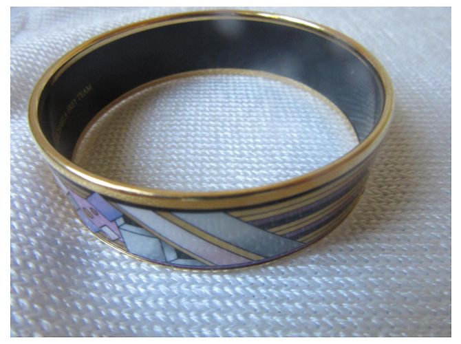 Autre Marque Bracciale rigido Michaela Frey Team motivo geometrico oro - vista 5