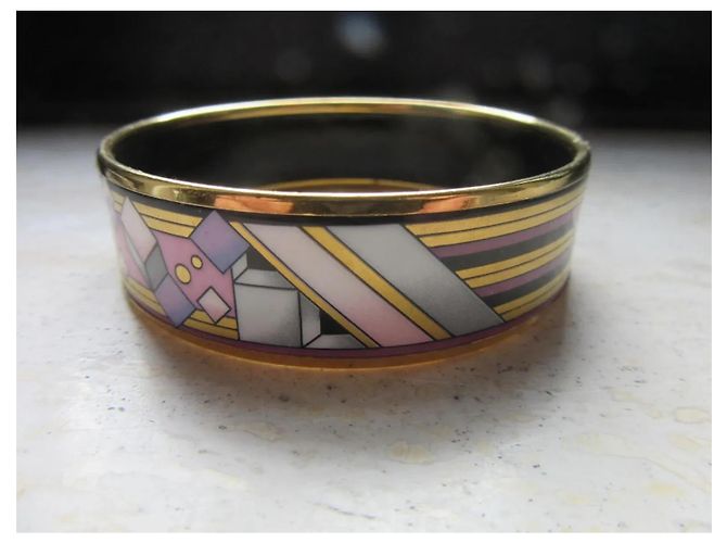 Autre Marque Bracciale rigido Michaela Frey Team motivo geometrico oro - vista 7