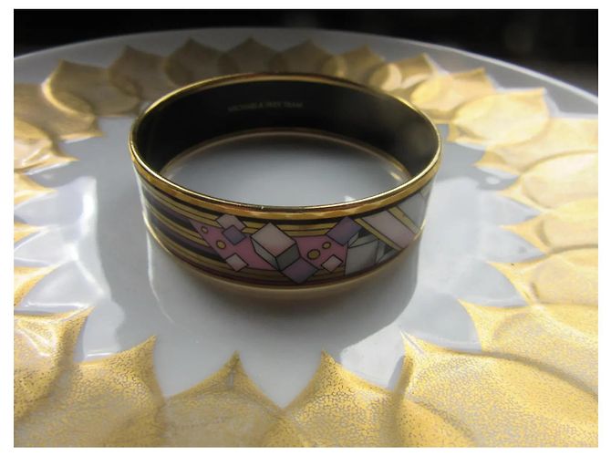 Autre Marque Bracciale rigido Michaela Frey Team motivo geometrico oro - vista 8