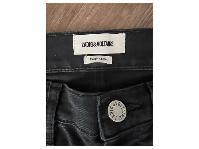 Zadig & Voltaire Jeans Preto Algodão e Elastano - vista 2
