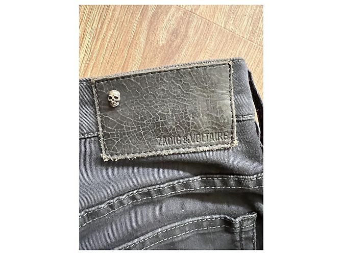 Zadig & Voltaire Jeans Preto Algodão e Elastano - vista 5