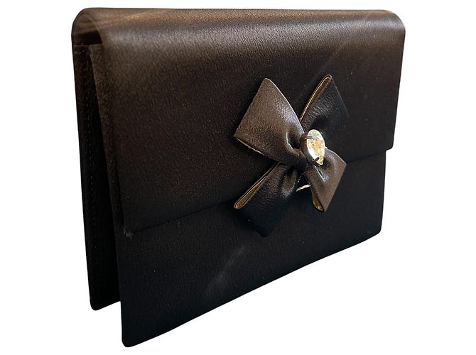 Autre Marque Clutch Saint Laurent con fiocco in raso - vista 2
