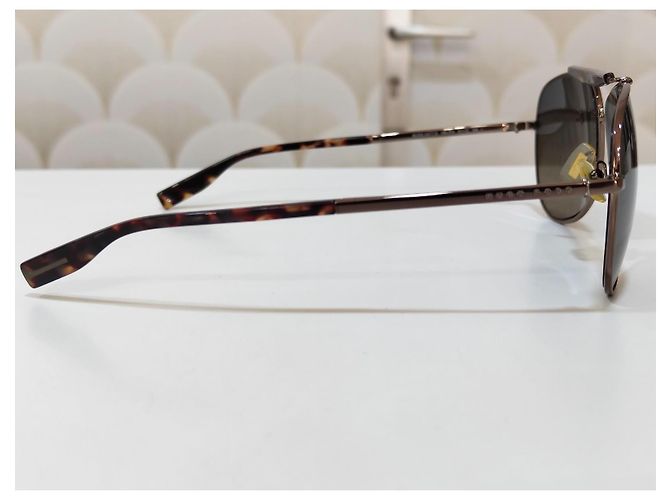 Hugo Boss Occhiali da sole aviator metallo marrone - vista 8