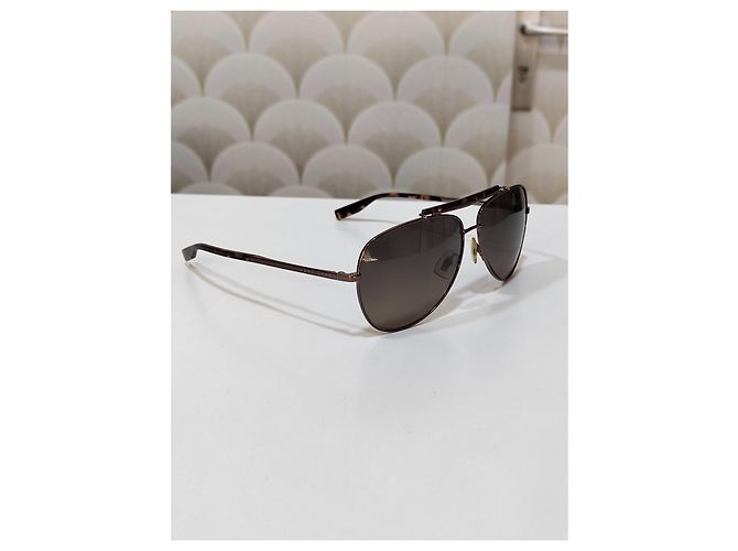 Hugo Boss Occhiali da sole aviator metallo marrone - vista 9