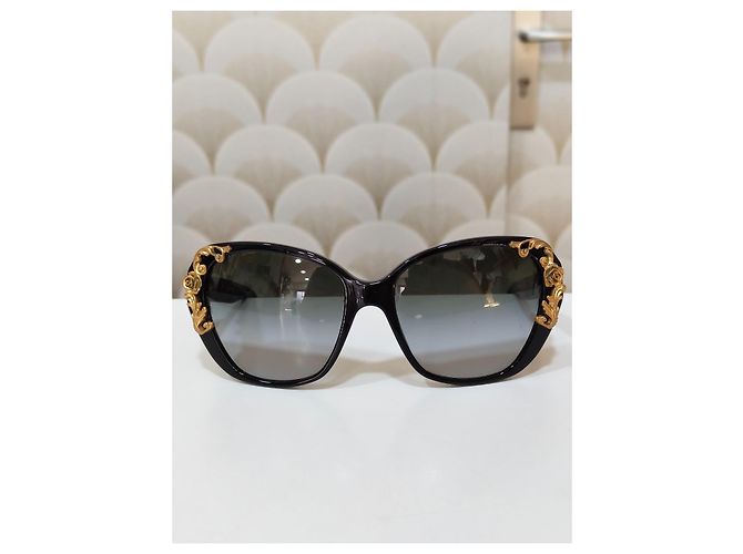 Dolce & Gabbana DG4167 Sonnenbrille Gold Schwarz - Ansicht 3