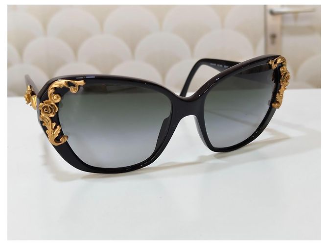 Dolce & Gabbana DG4167 Sonnenbrille Gold Schwarz - Ansicht 4