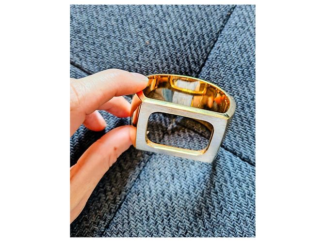Bracciale a Polsino Chloé in Metallo Dorato - vista 5