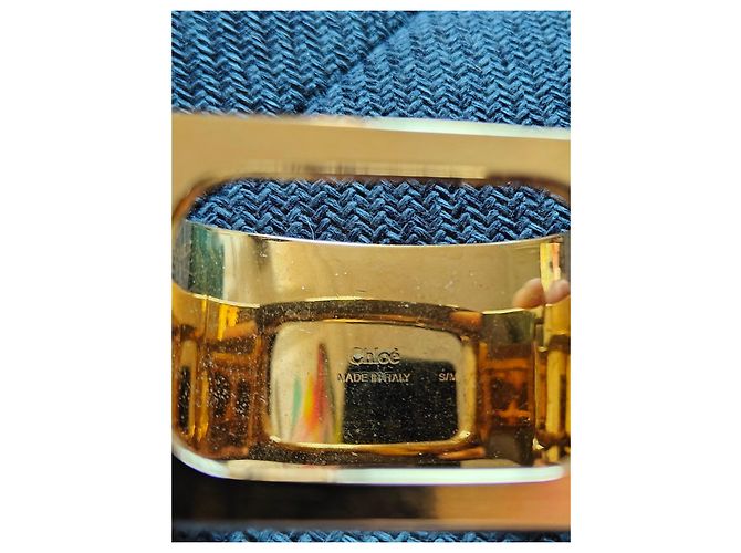 Bracciale a Polsino Chloé in Metallo Dorato - vista 6