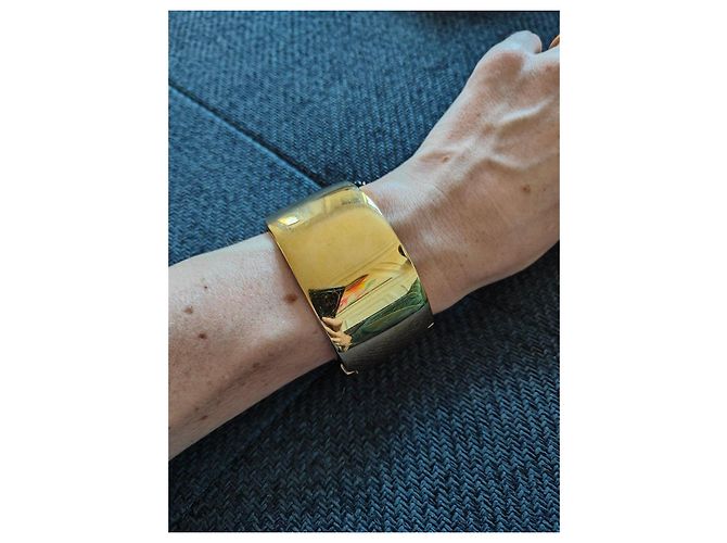 Bracciale a Polsino Chloé in Metallo Dorato - vista 7