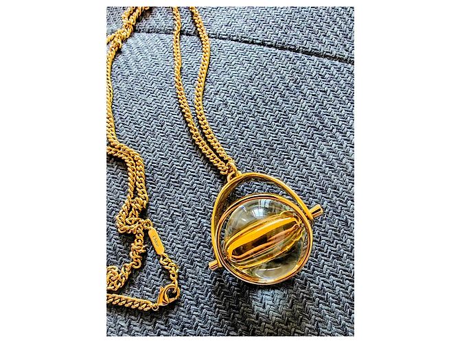 Collier Chloé doré avec pendentif sphère - vue 2
