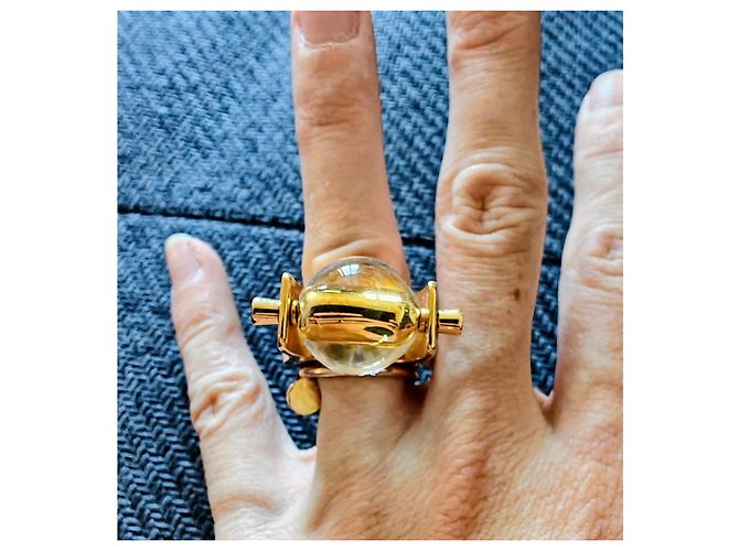 Anello sfera Chloé dorato - vista 2