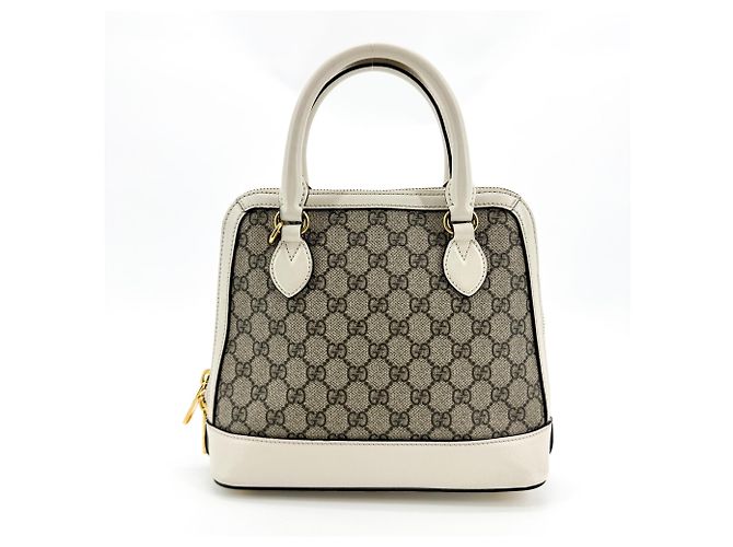 Gucci Horsebit 1955 Top Handle GG Canvas with Leather Mini - vista 2