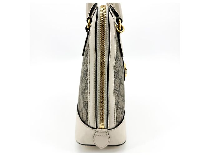 Gucci Horsebit 1955 Top Handle GG Canvas with Leather Mini - vista 4