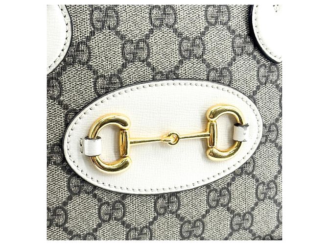 Gucci Horsebit 1955 Top Handle GG Canvas with Leather Mini - vista 6