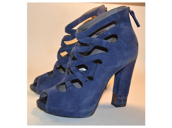 Le Silla Wildleder Sandalen Blau - Ansicht 2