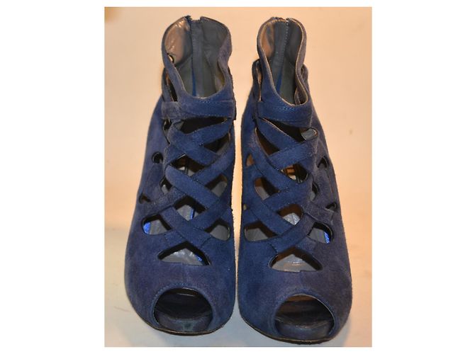 Le Silla Wildleder Sandalen Blau - Ansicht 3