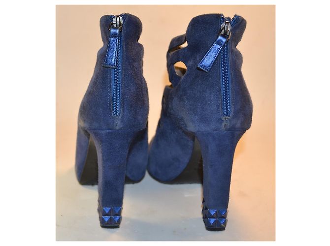 Le Silla Wildleder Sandalen Blau - Ansicht 4