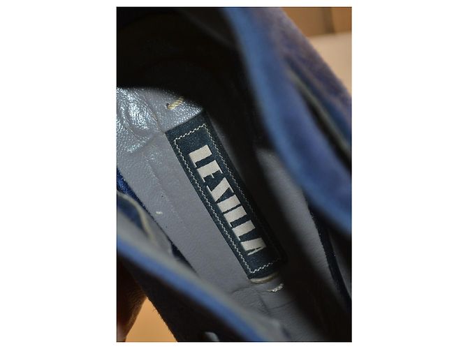 Le Silla Wildleder Sandalen Blau - Ansicht 7