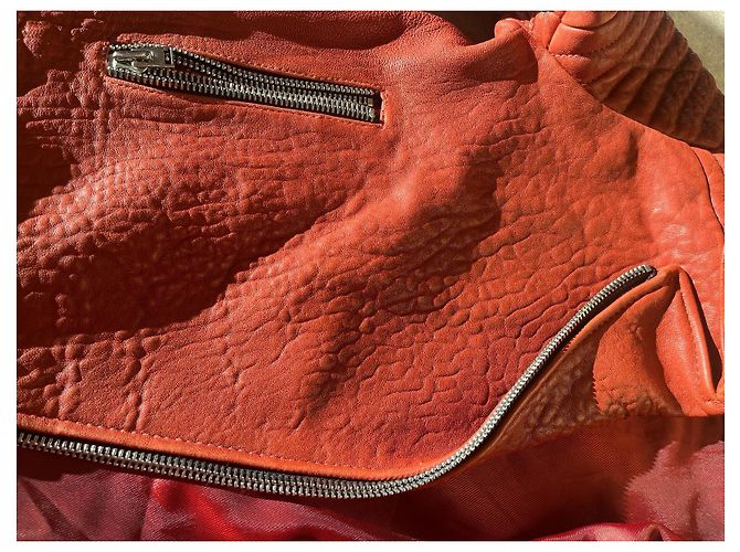 Hôtel Particulier Rote Lederjacke Perfecto - Ansicht 11