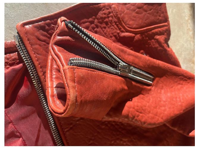 Hôtel Particulier Rote Lederjacke Perfecto - Ansicht 13