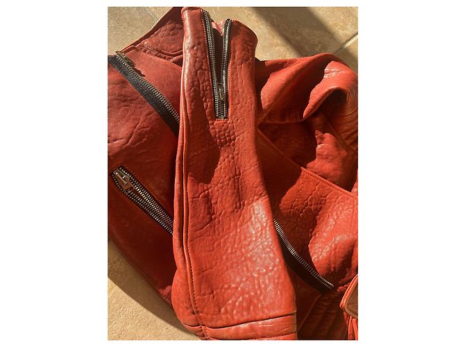 Hôtel Particulier Rote Lederjacke Perfecto - Ansicht 14