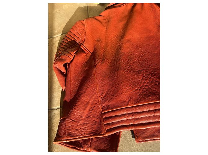 Hôtel Particulier Rote Lederjacke Perfecto - Ansicht 15