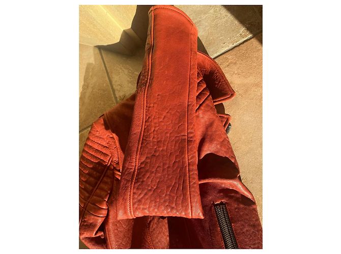 Hôtel Particulier Rote Lederjacke Perfecto - Ansicht 16