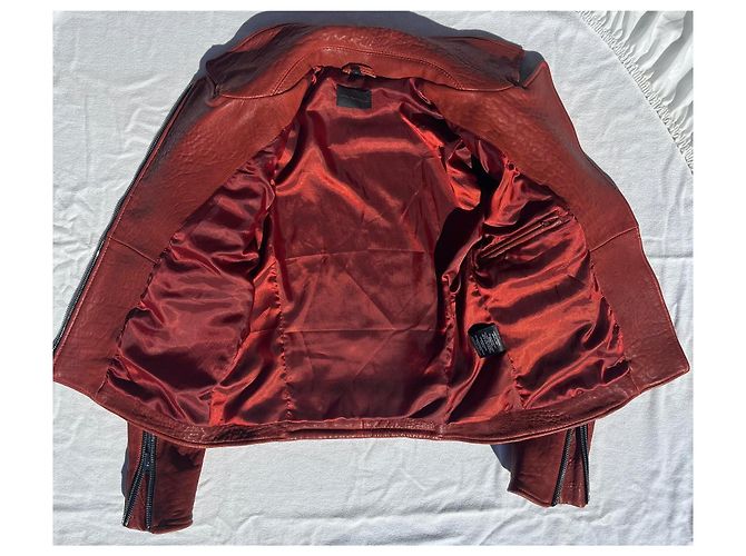 Hôtel Particulier Rote Lederjacke Perfecto - Ansicht 2