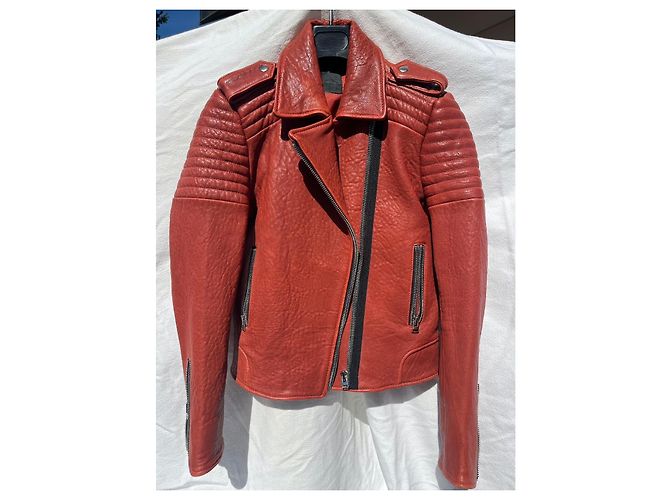 Hôtel Particulier Rote Lederjacke Perfecto - Ansicht 4