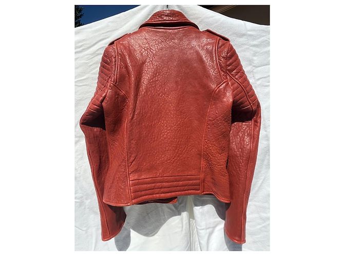 Hôtel Particulier Rote Lederjacke Perfecto - Ansicht 5