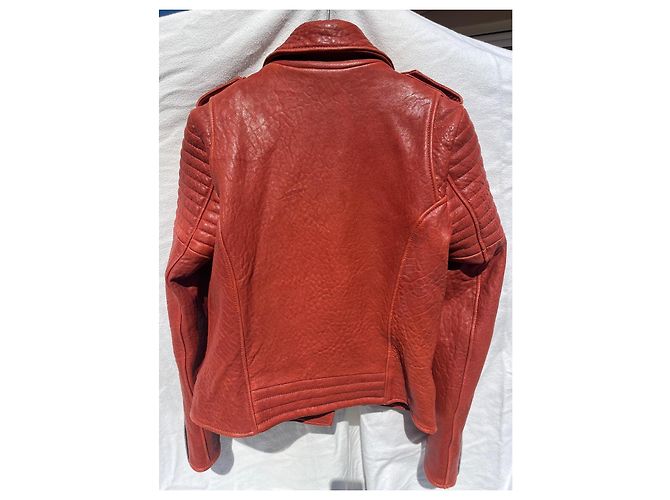 Hôtel Particulier Rote Lederjacke Perfecto - Ansicht 6