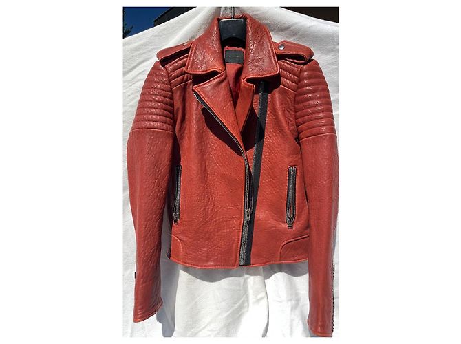 Hôtel Particulier Rote Lederjacke Perfecto - Ansicht 7