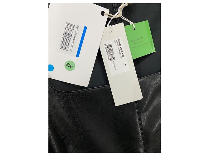 Stella Mc Cartney Abito Stella McCartney in pelle e cotone nero - vista 7