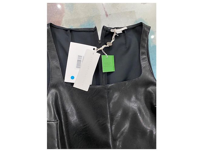 Stella Mc Cartney Abito Stella McCartney in pelle e cotone nero - vista 8