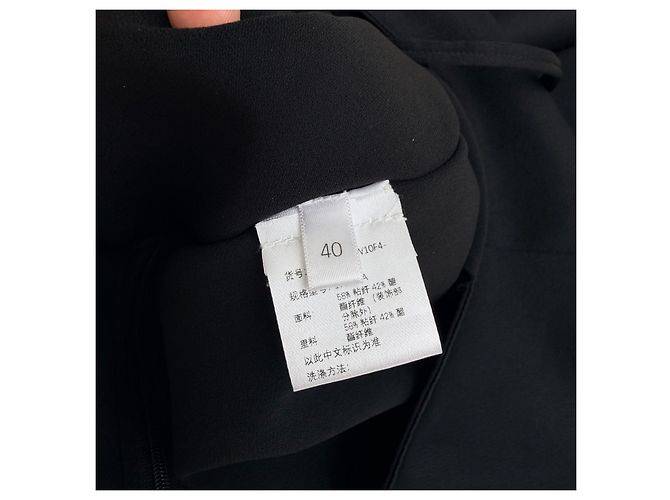 Givenchy Vestido Negro Drapeado Asimétrico - vista 10