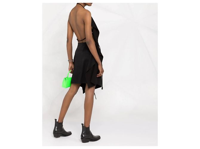 Givenchy Vestido Negro Drapeado Asimétrico - vista 16