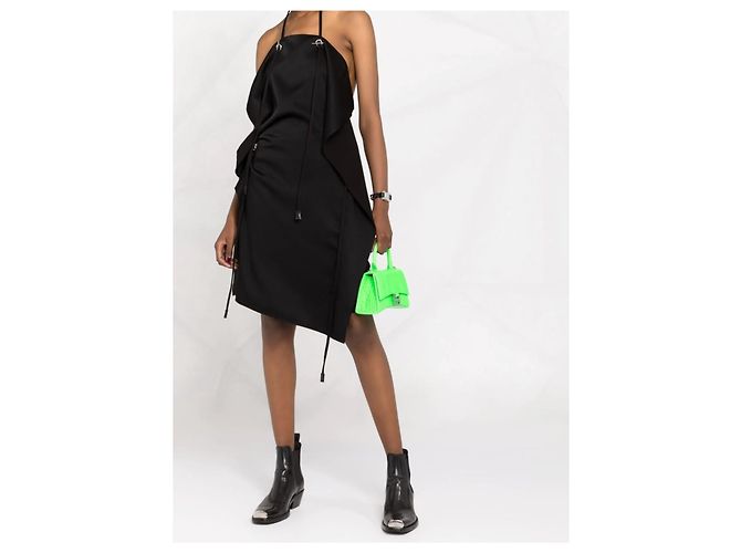 Givenchy Vestido Negro Drapeado Asimétrico - vista 2