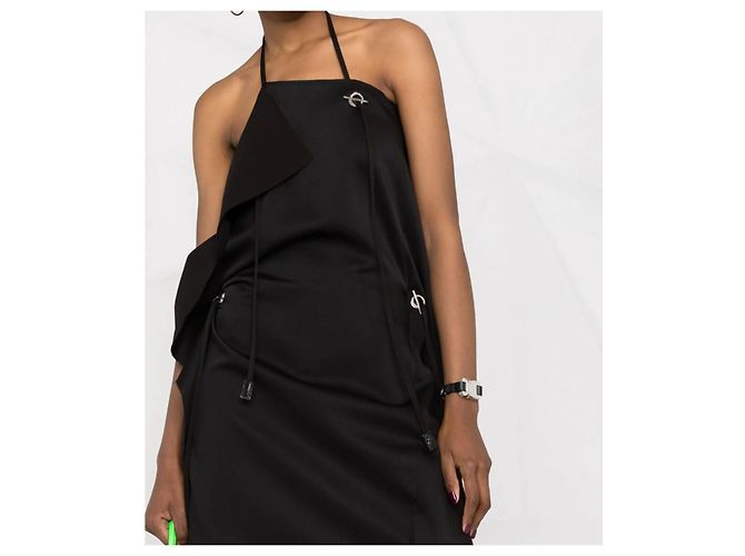 Givenchy Vestido Negro Drapeado Asimétrico - vista 9