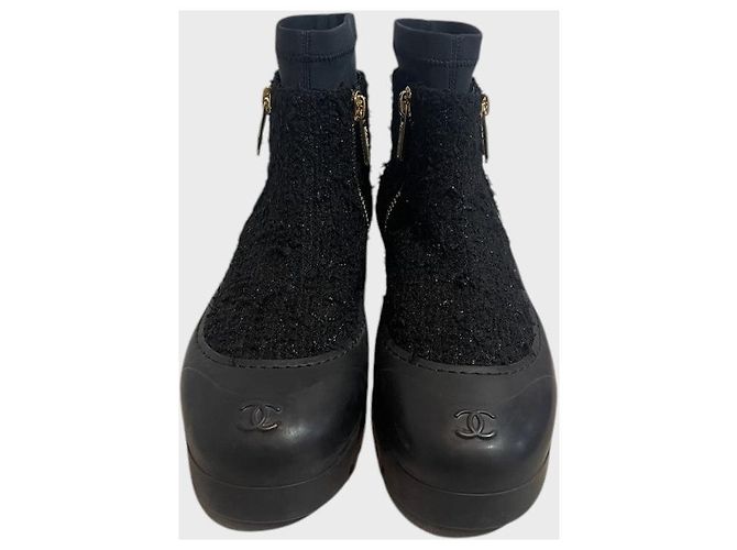 Bottines Chanel noires T.41 - view 2